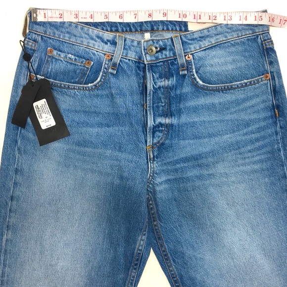 Rag & Bone Rosa Mid-Rise Boyfriend Relaxed Fit Denim Jeans In Jones Wash Size 31 - Picture 14 of 17